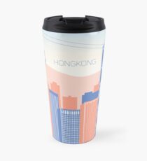 hong kong city illustration Travel Mug