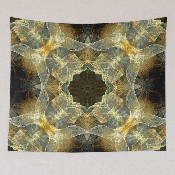 Item preview, lacy fishtail panel in off-whites and browns designed and sold by effervescence.