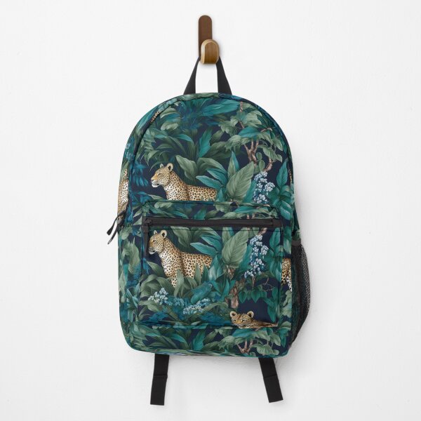 Item preview, print with jaguars, trees and foliage in a realistic painting pattern designed and sold by Lucasmachado29.