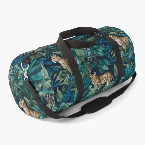Item preview, print with jaguars, trees and foliage in a realistic painting pattern designed and sold by Lucasmachado29.