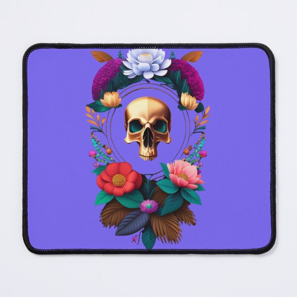 Item preview,  skull surrounded by flowers designed and sold by aipaint.