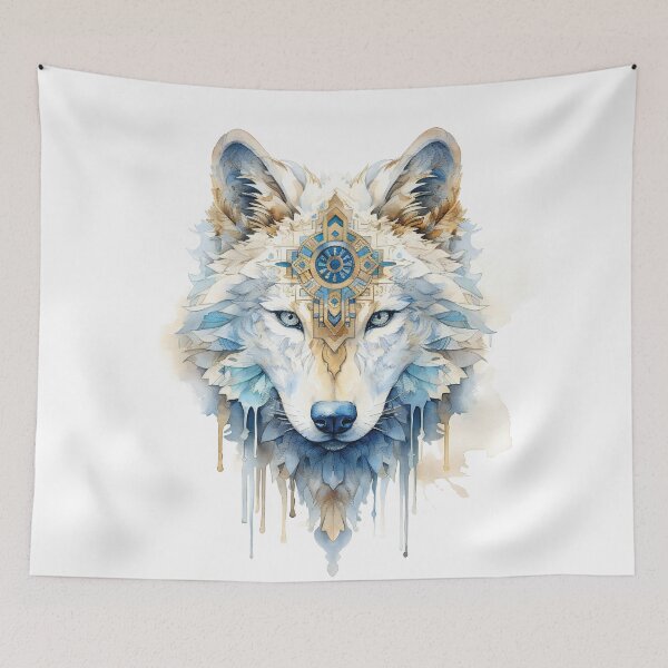 Item preview, Stylish Magic Wolf Head In Watercolor designed and sold by AdrianGrosu.