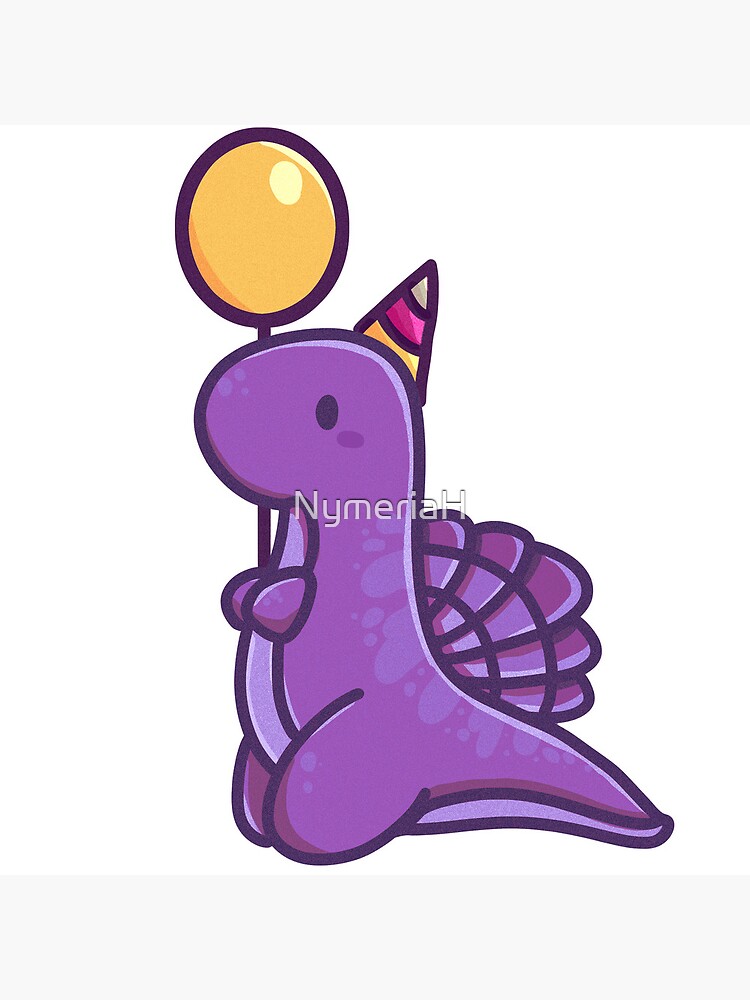 Pink cartoon dinosaur. Children's illustration for a poster