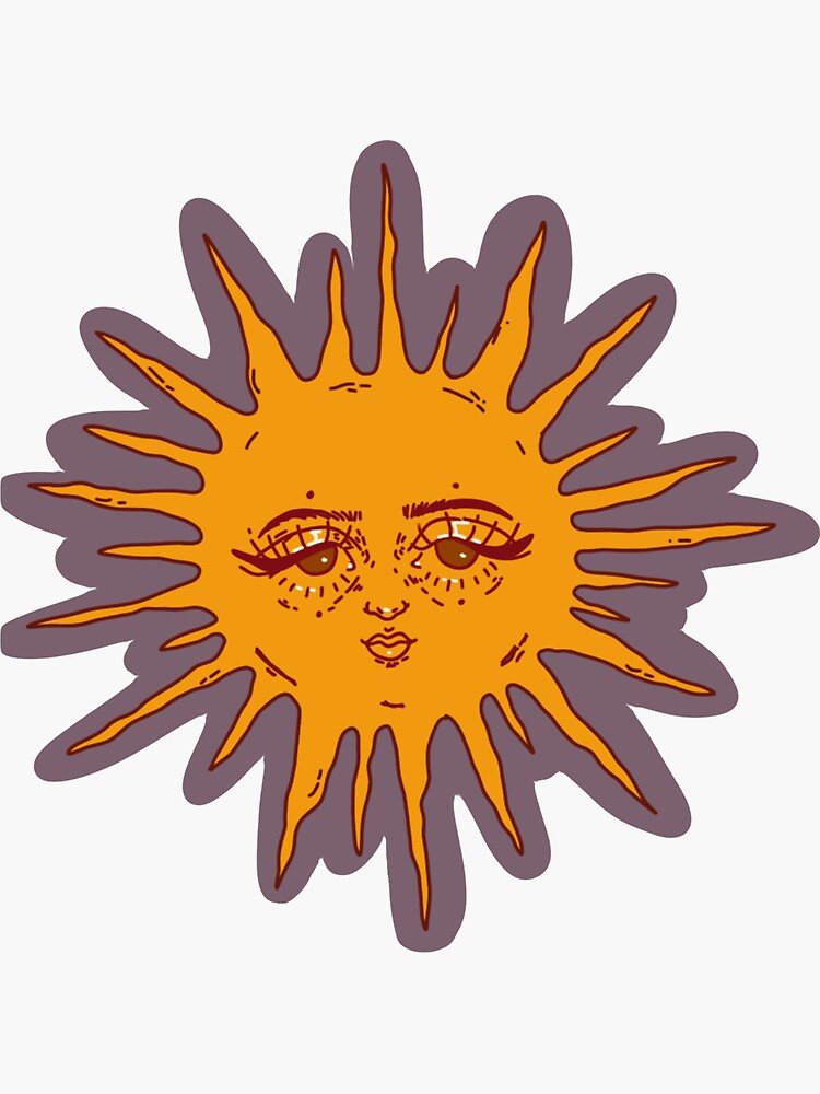 Boho Sun Sticker for Sale by scribblewithsyd