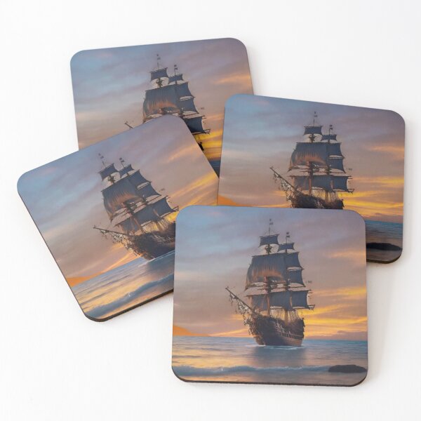 Item preview, Pirate Ship at Sunset designed and sold by DigitalGemstone.