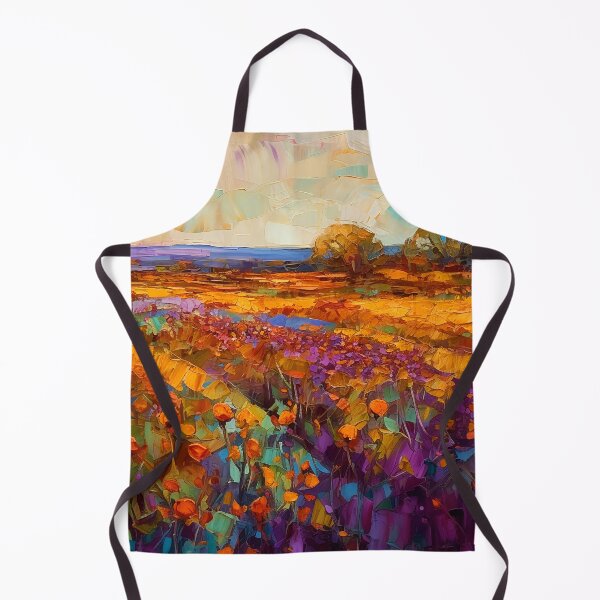 Item preview, Beautiful summer Floral Fields - Impressionistic landscape designed and sold by Red Witch Art.