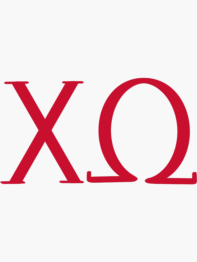 Chi Omega letter symbol Sticker