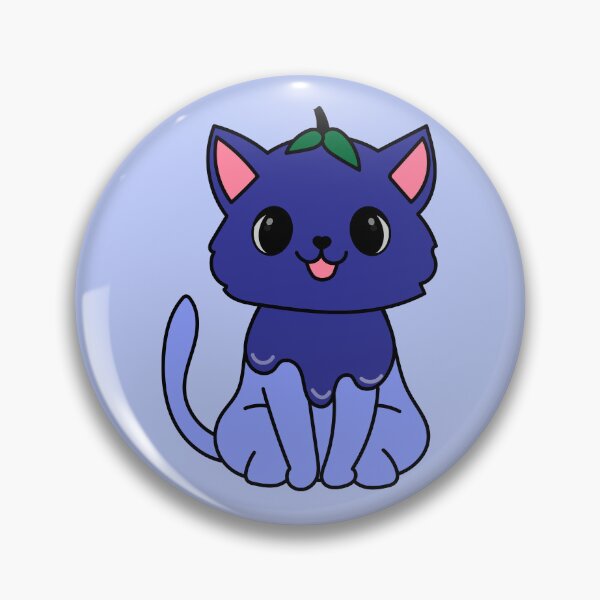 Item preview, Kawaii Blueberry Cat designed and sold by SunMoonMilk.