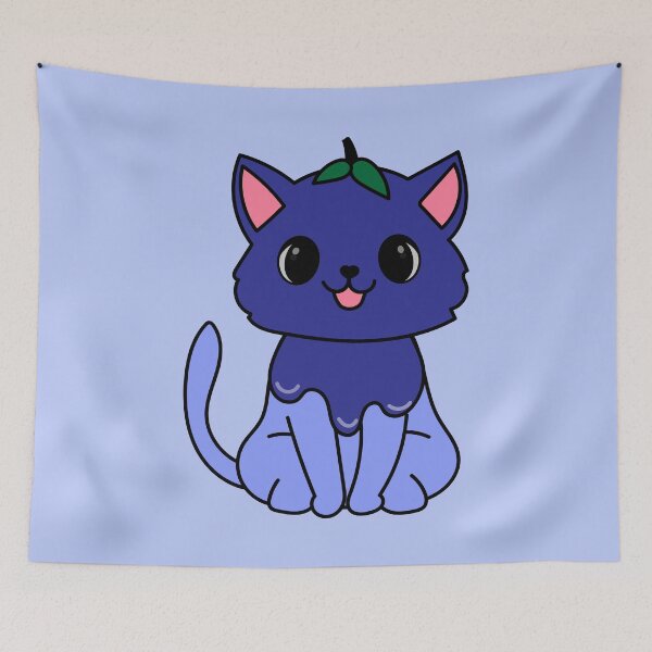 Item preview, Kawaii Blueberry Cat designed and sold by SunMoonMilk.