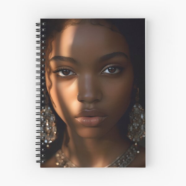 Item preview, stunning portrait of an 18 year old Afro American young woman designed and sold by AIArtShopPro.