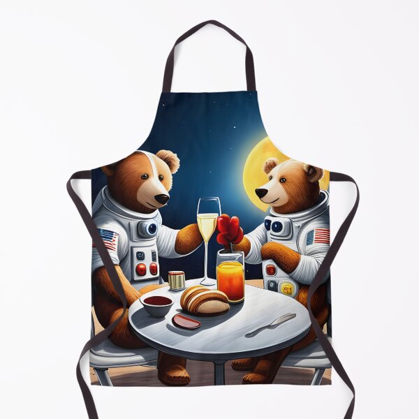 Item preview, Two Teddy's in space suits having a romantic dinner on the Moon designed and sold by Colin Bentham.