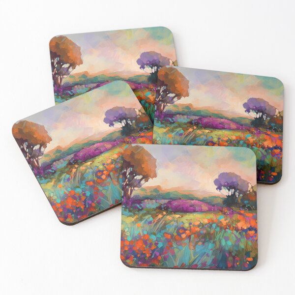 Item preview, Beautiful summer Floral Fields - Impressionistic landscape 1 designed and sold by Red Witch Art.