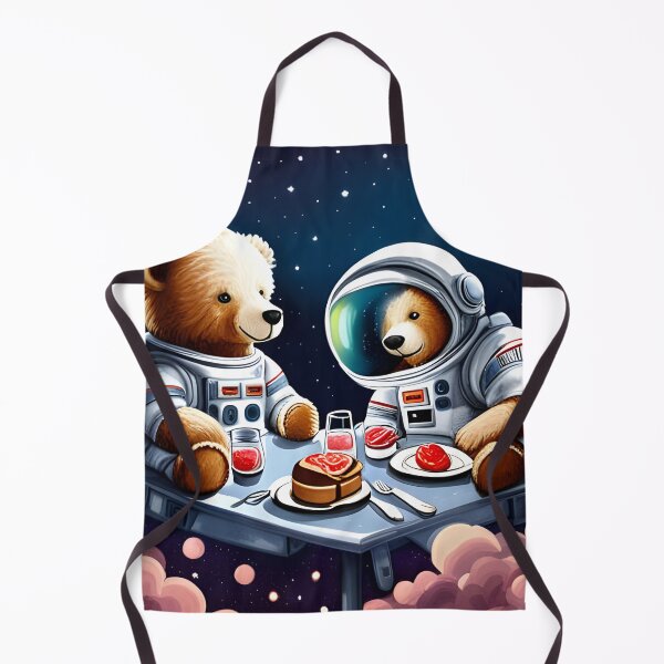 Item preview, Two Teddy's in space suits having a romantic dinner on the Moon designed and sold by Colin Bentham.