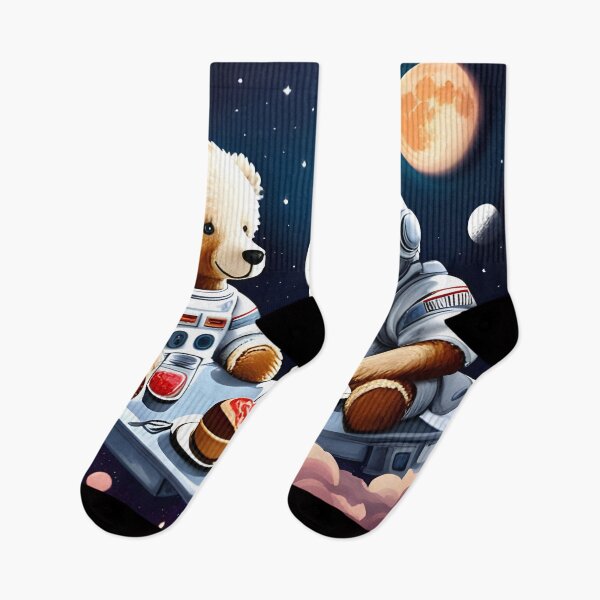 Item preview, Two Teddy's in space suits having a romantic dinner on the Moon designed and sold by Colin Bentham.