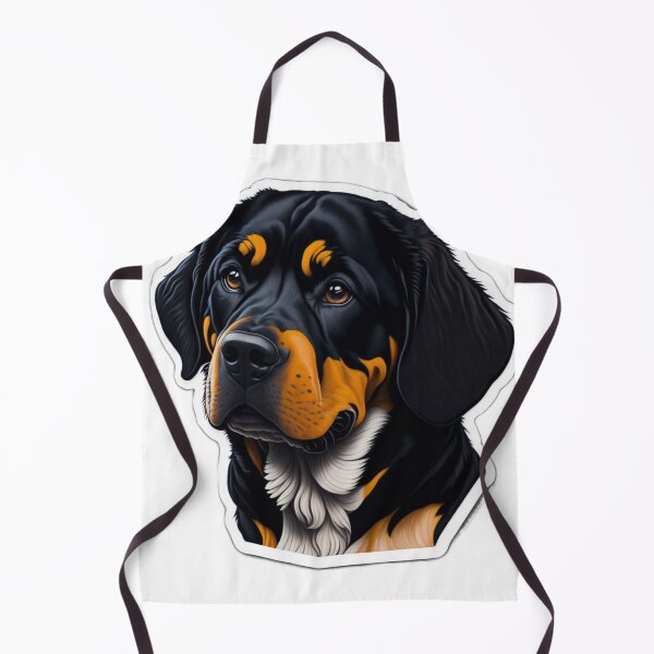 Item preview, Cartoon Cute Rottweiler: Vermeer Style Sticker designed and sold by RedArtG09.
