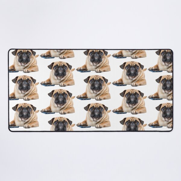 Item preview, A cute pug guarding a mobile phone designed and sold by DaveBond.