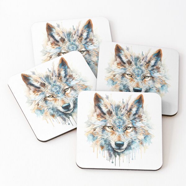 Item preview, Stylish Magic Wolf Head In Watercolor designed and sold by AdrianGrosu.