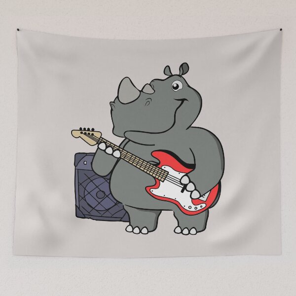 Item preview, Rhino Plays Bass designed and sold by AMERICANCHEEZ.