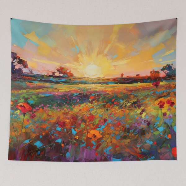 Item preview, Beautiful summer Floral Fields - Impressionistic landscape 2 designed and sold by Red Witch Art.
