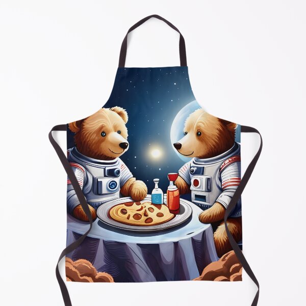 Item preview, Two Teddy's in space suits having a romantic dinner on the Moon designed and sold by Colin Bentham.