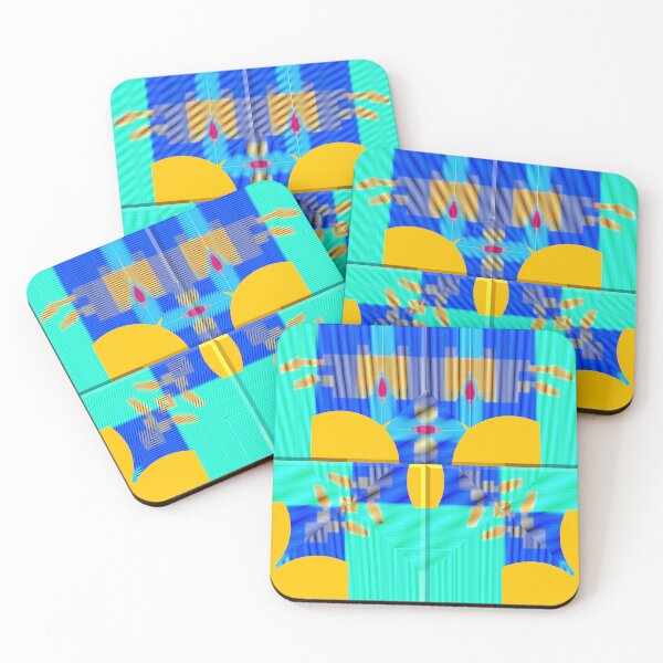 Item preview, Vibrant music abstract geometric minimalist guitar exotic summer blue - sunny gift for guitarists musicians and minimalist music and guitar lover designed and sold by Ralek.
