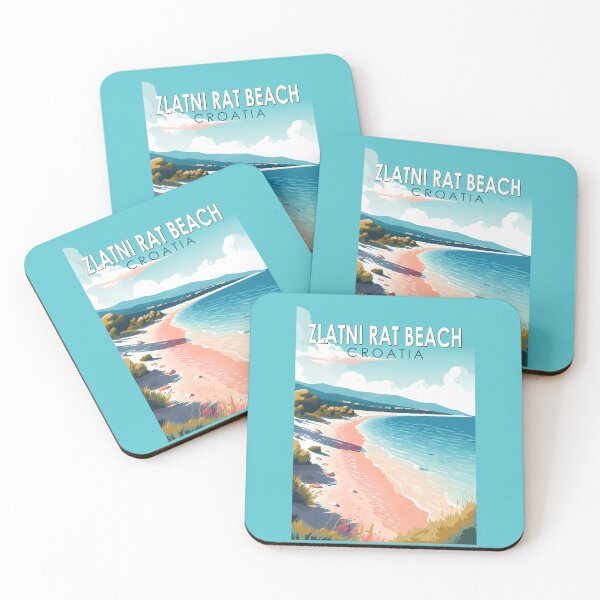 Item preview, Zlatni Rat Beach Croatia Travel Art Vintage designed and sold by KrisSidDesigns.