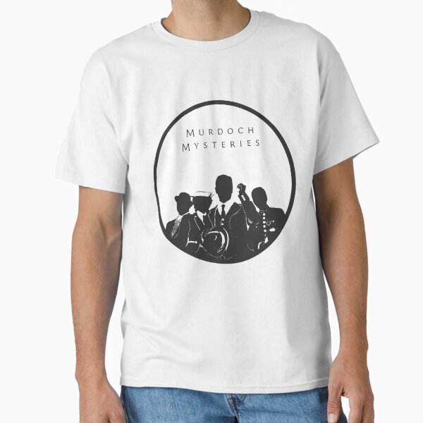 Item preview, Murdoch Mysteries Dark Grey on White background Fitted Scoop designed and sold by purvis-chery.