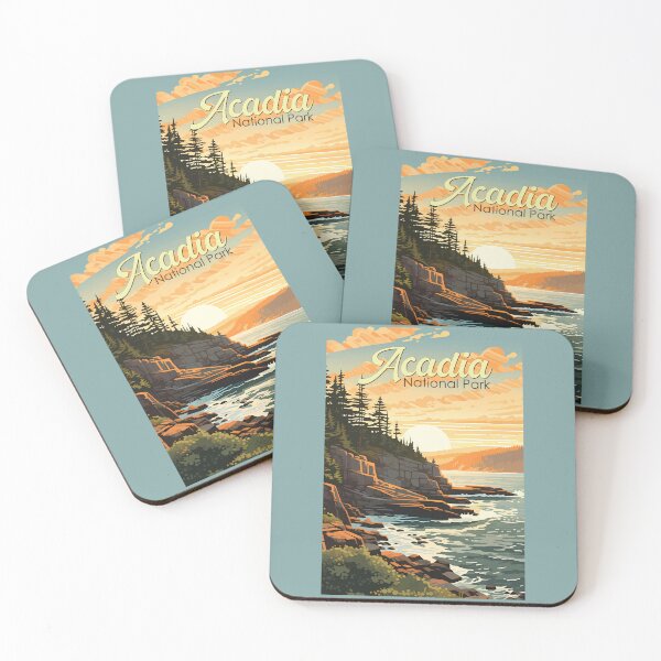 Item preview, Acadia National Park Illustration Retro designed and sold by KrisSidDesigns.