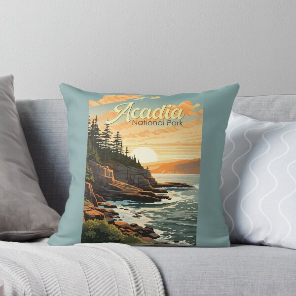 Item preview, Acadia National Park Illustration Retro designed and sold by KrisSidDesigns.