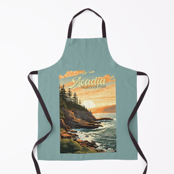 Item preview, Acadia National Park Illustration Retro designed and sold by KrisSidDesigns.