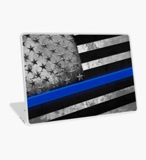 Thin Blue Line bullet proof Laptop Skin