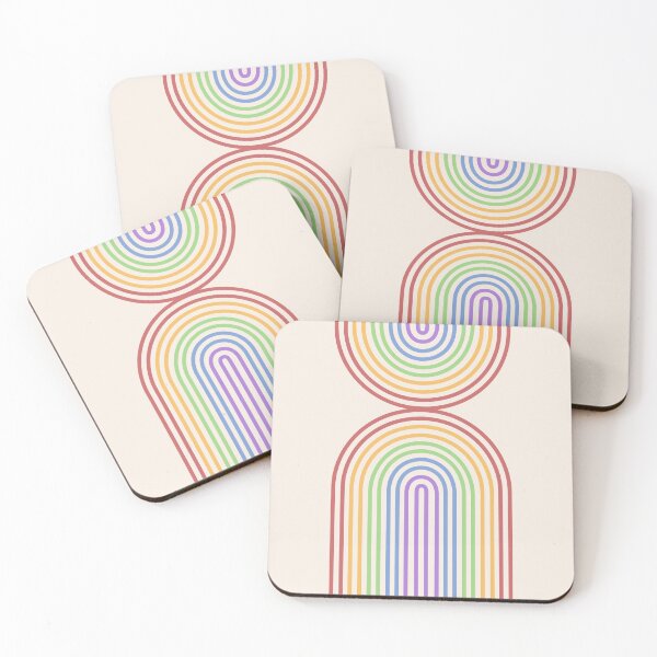 Item preview, Rainbow line art mirrored designed and sold by Firmly Planted Prints.