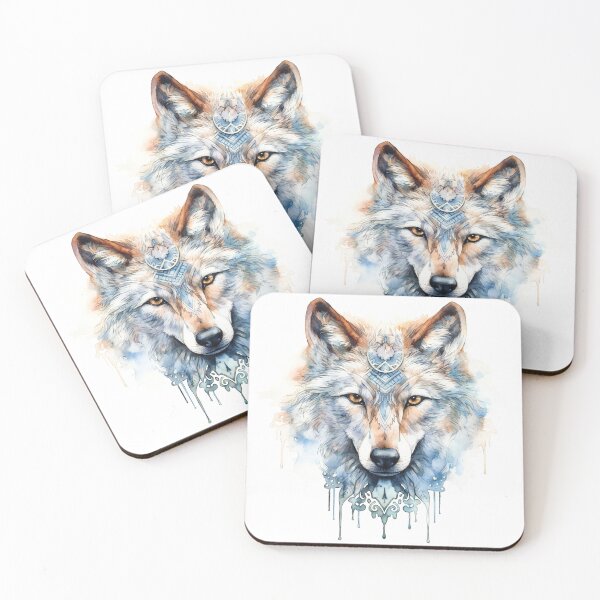 Item preview, Stylish Magic Wolf Head In Watercolor designed and sold by AdrianGrosu.