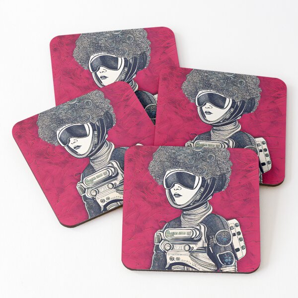Item preview, Afro futuristic fashion walk in berry red designed and sold by Wolfsee.
