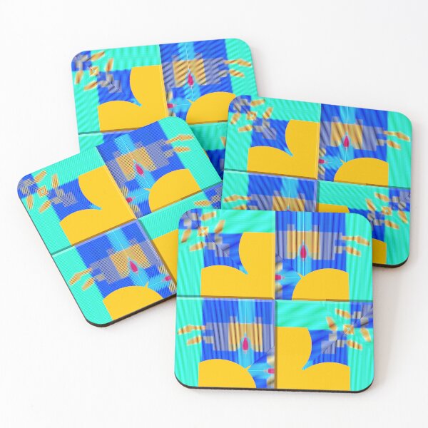 Item preview, Vibrant music abstract geometric minimalist guitar exotic summer blue - sunny gift for guitarists musicians and minimalist music and guitar lover designed and sold by Ralek.