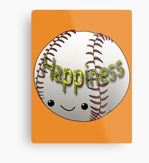 Happiness - Baseball Metal Print