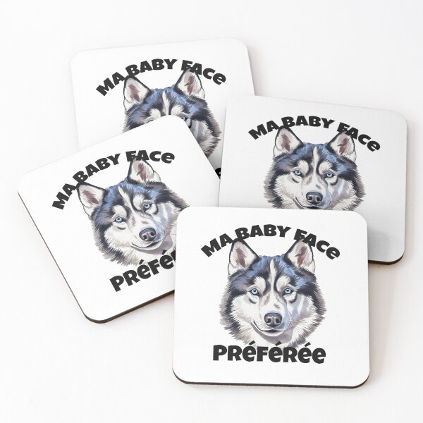 Item preview, My favorite baby face - husky / malamute dog head with French lettering. designed and sold by isaweb.