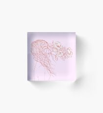 breathe with flowers Acrylic Block