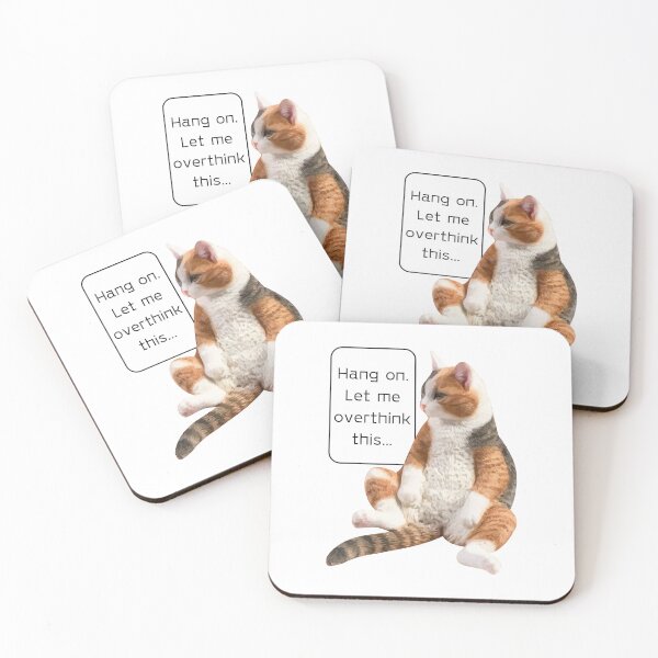 Item preview, Overthinking | Cute Cat designed and sold by natalillu.