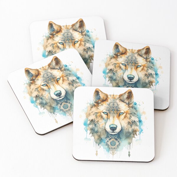 Item preview, Stylish Magic Wolf Head In Watercolor designed and sold by AdrianGrosu.