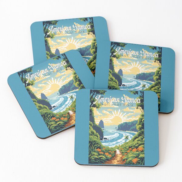 Item preview, American Samoa National Park Illustration Retro designed and sold by KrisSidDesigns.