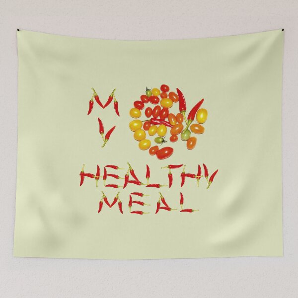 Item preview, My healthy meal colorful veggies and funny text designed and sold by mariya-ivanova.