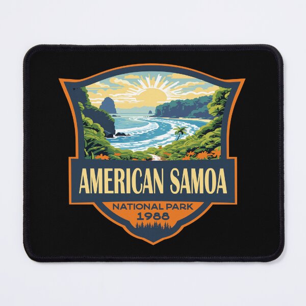 Item preview, American Samoa National Park Illustration Travel Retro Badge designed and sold by KrisSidDesigns.