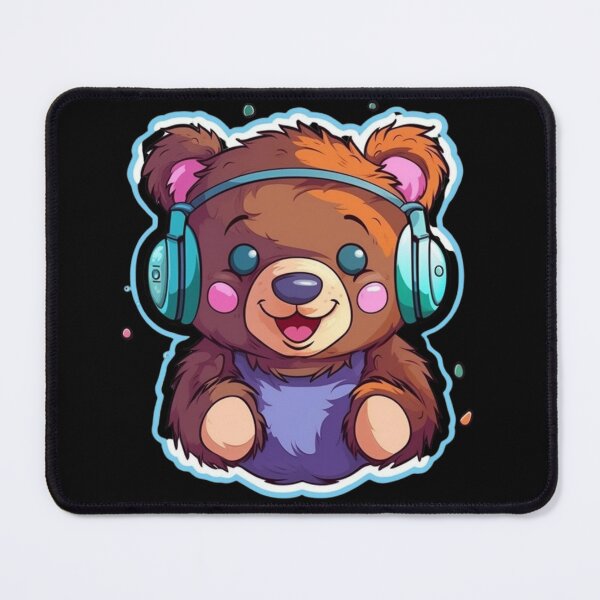Item preview, Cute KawaiiMadness Kawaii Teddy Bear Jamming designed and sold by KawaiiMadness7.
