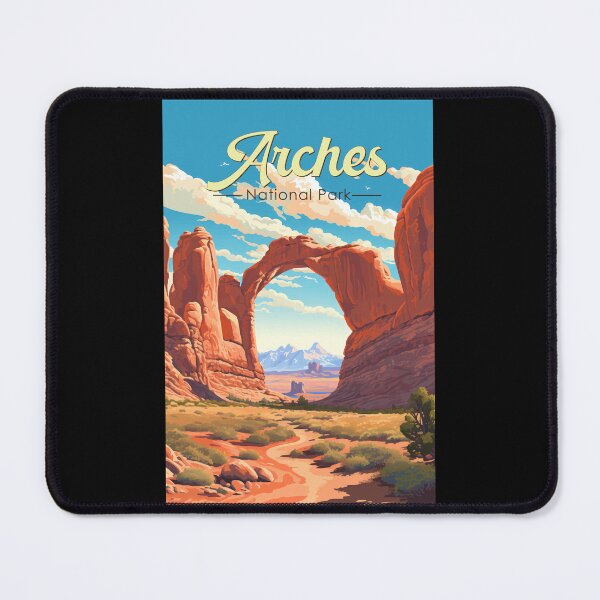 Item preview, Arches National Park Illustration Retro designed and sold by KrisSidDesigns.