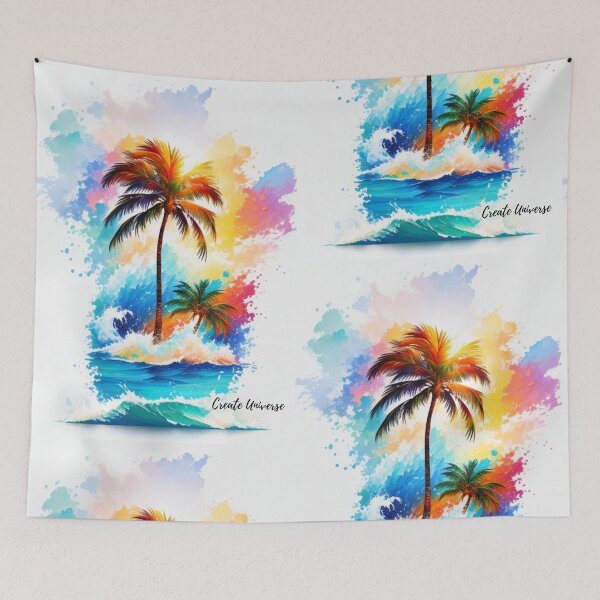 Item preview, Shades of Tranquility: Majestic Palm Tree in Artistic Splendor designed and sold by CreateUniverse.