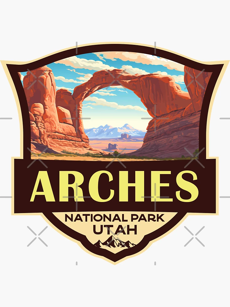 thumbnail image 2 of 3x5 Inch Oval Arches UT National Park Magnet - Utah Moab Hiking Vinyl Sticker 2 of 12