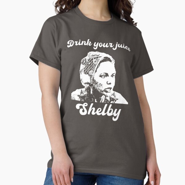 Vista previa del artículo con la obra «Bebe tu jugo Shelby (texto en blanco)», diseñado y vendido por RainbowOtter.