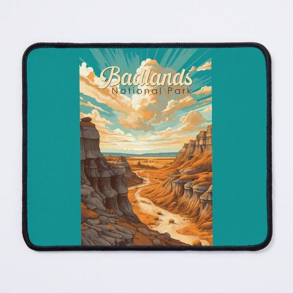 Item preview, Badlands National Park Illustration Retro designed and sold by KrisSidDesigns.