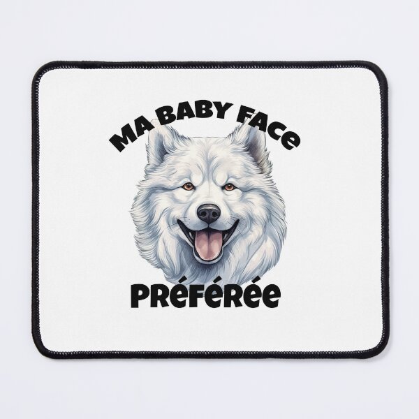 Item preview, My favorite baby face - samoyed dog head with french inscription. designed and sold by isaweb.